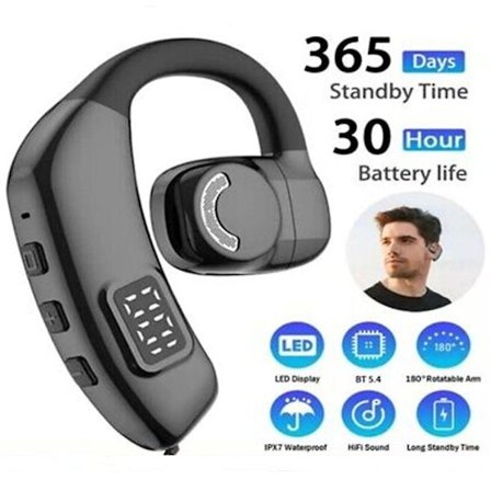 X30 Trådlösa Hörlurar Digital Display Intuitiva Kontroller Vattentäta Hörlurar Öronhängande Typ