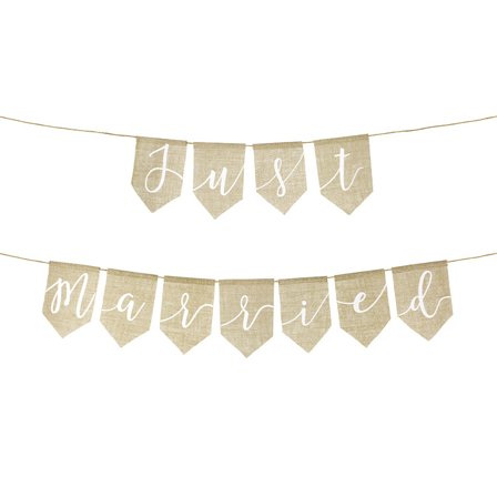 Banner Bryllup "Just Married" 185cm