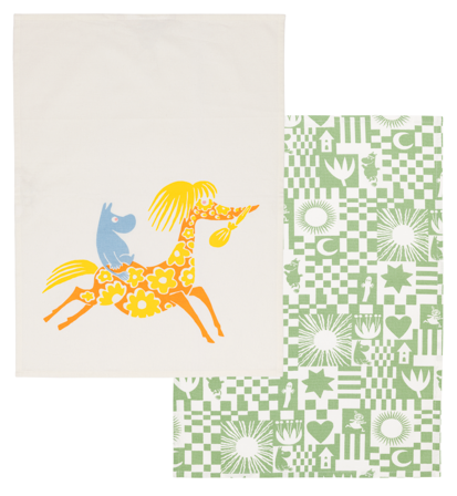 Mummi Arabia Kjøkkenhåndkle Fest Grønn_50x70 2pk