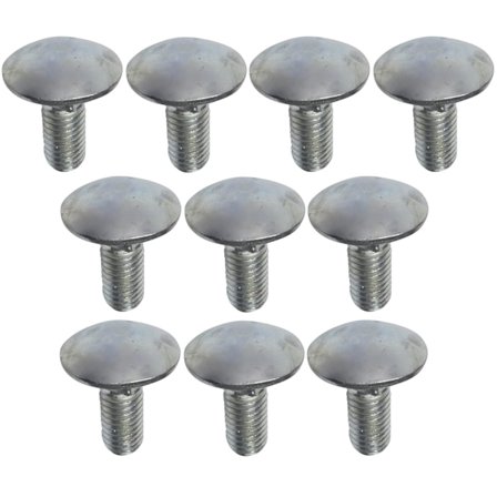 C49000 - Pakke med 10 firkantede hals runde hoved vogn-/plovbolte - M8x20mm - zinkbelagt stål - DIN 603 [BR]