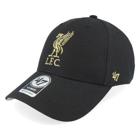 47 Brand - Football Black adjustable Czapka Z Daszkiem - Liverpool FC Epl Metallic Mvp Black Adjustable @ Hatstore