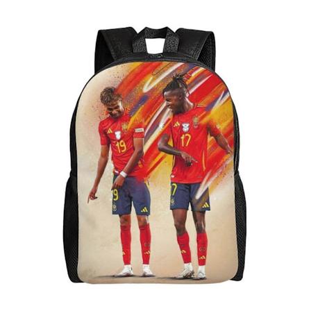 2024 Euro New Star Lamine Yamal Cross Town Ryggsekk - Skole Gutter Jenter Barn Menn Kvinner Reise Tur Sport Arbeidsveske med Vannflaskelomme