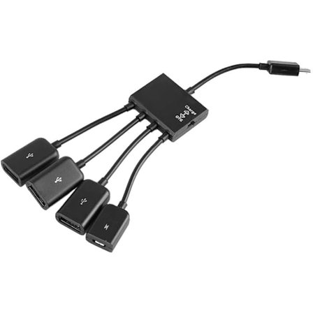 Värdkabelkortsläsare, Micro USB-hubb OTG-strömladdning Värdkabelkortsläsare Konverteringsadapter