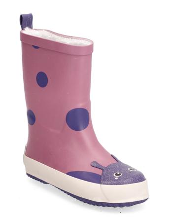 Wellies Print W. Lining Shoes Rubberboots High Rubberboots Lined Rubberboots Rosa CeLaVi*Betinget Tilbud