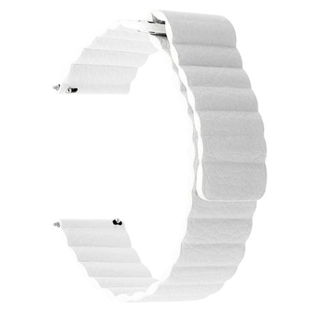 Samsung Gear Sport / Samsung Galaxy Watch Active 2 40 / 44mm klockarmband i läder - Vit