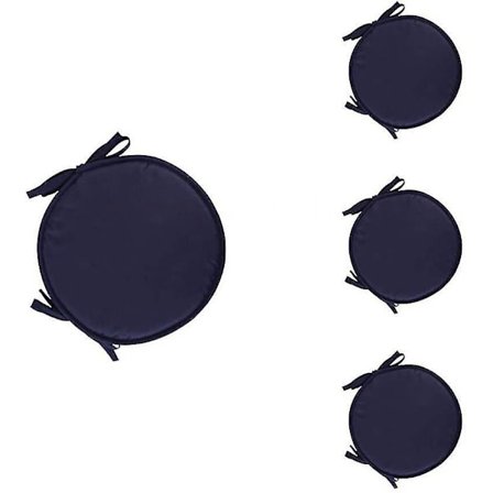 4 kpl yksivärisiä pyöreitä tuolinpehmusteita hihnoilla kotitalouksien kankaalle paksuja ruokailutuolin pehmusteita pyöreä jakkaran pehmuste pehmuste 