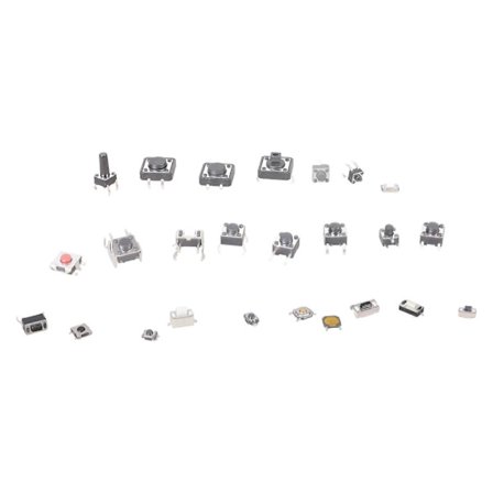 Pålidelige 250 stk. Knapkontakter Sæt Væsentlige taktile trykknapkontakter Egnet til printere Bilfjernbetjeninger[HK]