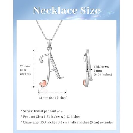 925 Sterling Silver Initial Halsband för Kvinnor, Fint Sterling Silver Bokstav Cubic Zirconia Halsband Smycken Gåvor till familjen Mor