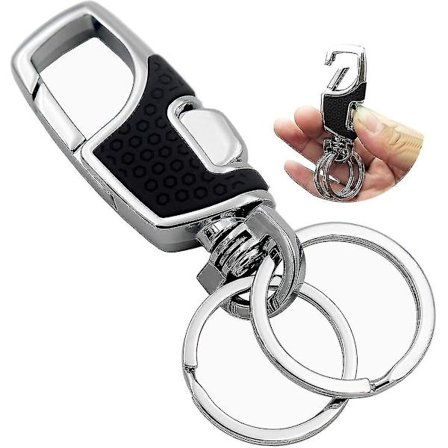 Nøglering med robust bilnøglering til mænd og kvinder - sort