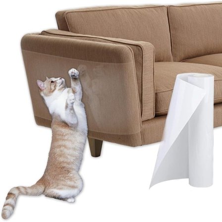 Anti-ripeark, Anti-ripeark for katter, Ensidig lim, Spikerfri, Tryggere for katter, Transparent møbelbeskyttelse i plast