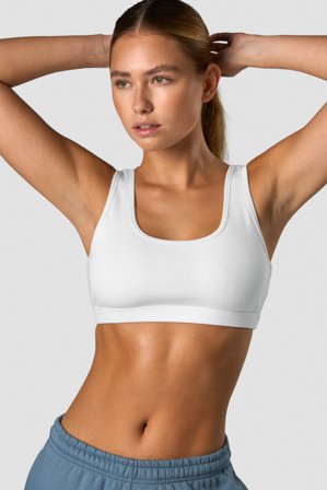 ICANIWILL - Recharge Ribbed Top Wmn White - Urheiluliivit - Naiset - Treenivaatteet ICIW:ltä