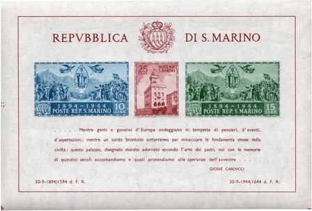 San Marino 1945 - MICHEL Bl 4B - Postfrisk