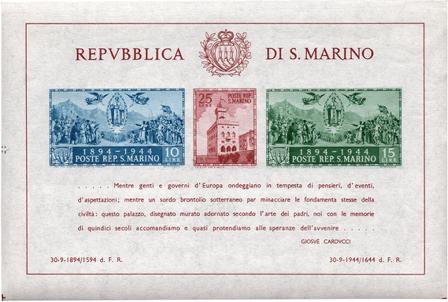 San Marino 1945 - MICHEL Bl 4B - Postfrisk