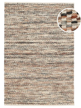 Pebbles 200X300 Rouge Rouille/Marron Tapis De Laine