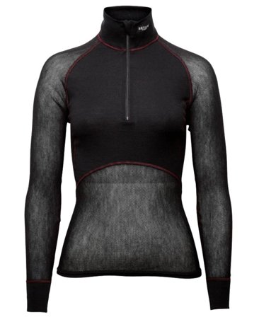 Brynje Wool Thermo Light Zip-polo 3/4 W's Black