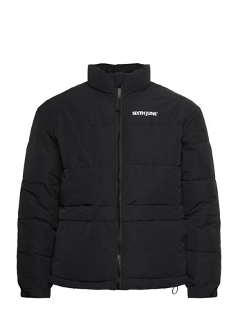 Back Printed Reg Downjacket Black SIXTH JUNE