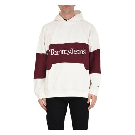 Tommy Jeans Hoodies vit, Herr, Herr, Storlek: S