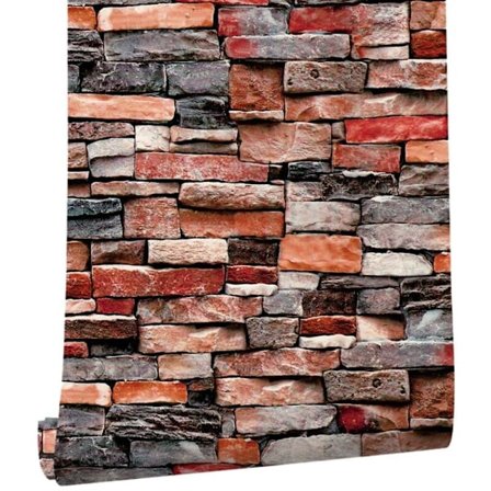 6M 3D Vinyl Rustikk Treplanke Tapet Selvklebende Møbler Veggpapir