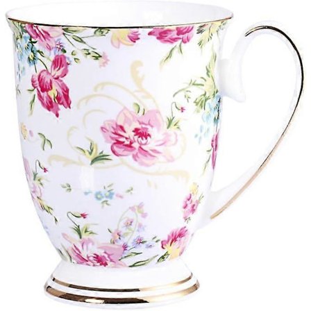 Royal Fine Bone China Kaffekrus Blandede Farger Tekopp (Blomsterhav)
