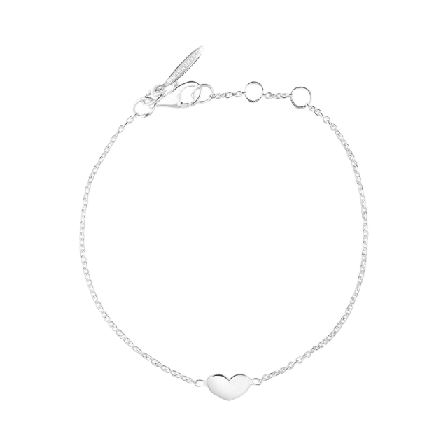 Drakenberg Sjölin Loving Heart medium single bracelet Armband Dam Silver ONESIZE