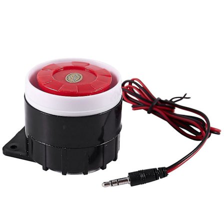 Kontinuerlig lyd desibel piezo buzzer IC alarm høyttaler DC 12v 120db svart+rød
