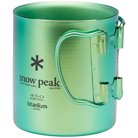Snow Peak Titanium Double Wall 450 Mug Green