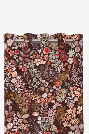 Redlunds - Olie længder - Brun - Gardiner med ringe - 140X240 - Fra Homeroom