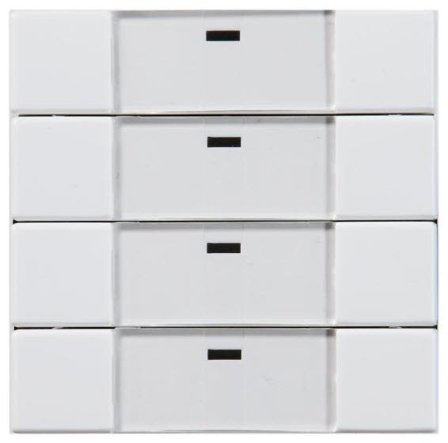 ABB Impressivo 6733-84-500 Tryckknapp 4-polig, trådlös Vit, Strömbrytare & vägguttag