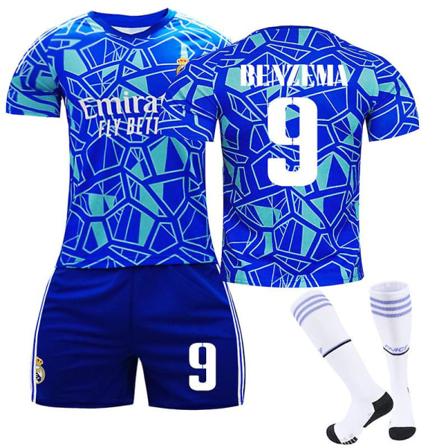 22/23 Real Madrid Goalkeeper Edition Fotbollströja BENZEMA 9 Kids 20(110-120CM)
