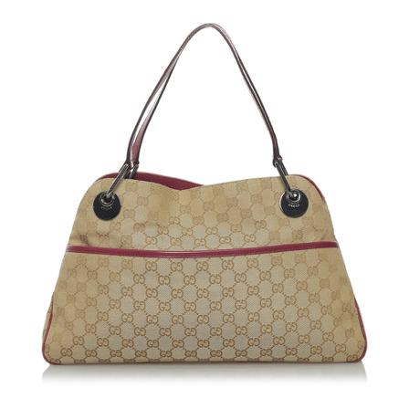 Gucci Vintage Pre-owned GG Canvas Eclipse Tote Taske Brun, Dame Vintage Tasker, Størrelse: ONE Size