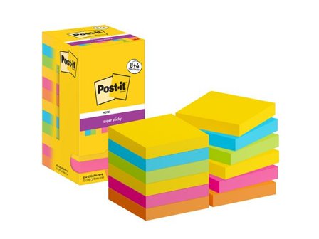 POST-IT Notes SS 76x76mm Carnival 12/fp - Lyreco - Kontorsmaterial - Notes och Post-It - Notes - Extra sticky