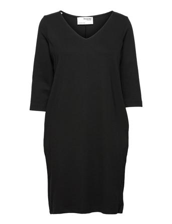 Slfcaro-Tunni 3/4 Short Dress B Black Selected Femme