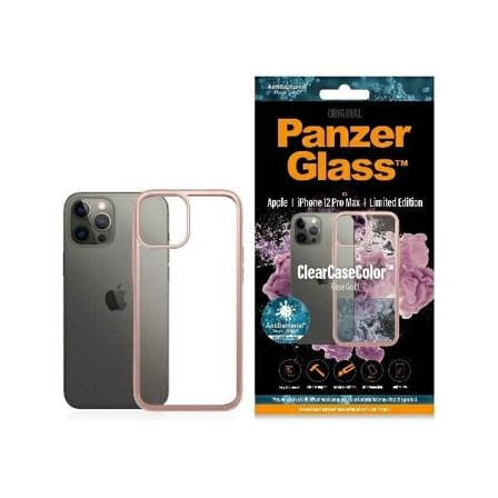 PanzerGlass ClearCase-fodral för iPhone 12 Pro Max - transparent och rosa