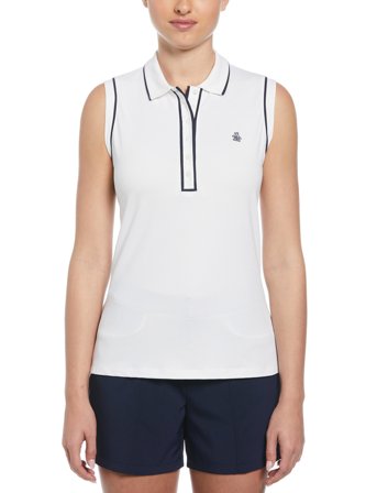 Original Penguin Golf Sleeveless Veronica Polo - White - XXL
