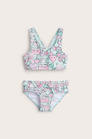 Kappahl | Mönstrad bikini | Ljusgrön