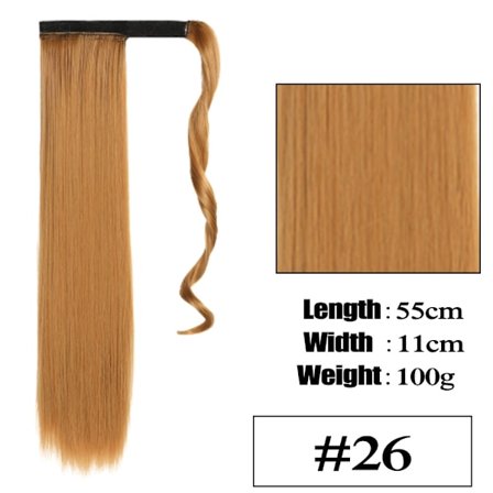 VIVIEIEI poninhäntäpidennys 22 tuumaa 100g luonnollinen musta poninhäntäpidennyspidike kietoutuvana hiustenpidennyshiuslisäkkeisiin