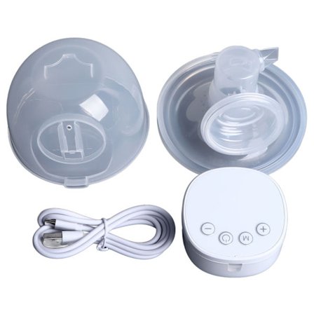 Bærbar brystpumpe med sterk sugekraft, håndfri elektrisk brystpumpe, hvit skjerm