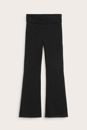 Kappahl | Ciepłe rozszerzane spodnie do jogi | Czarne