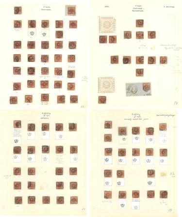 Danmark - AFA 7 stemplet 1858 specialsamling