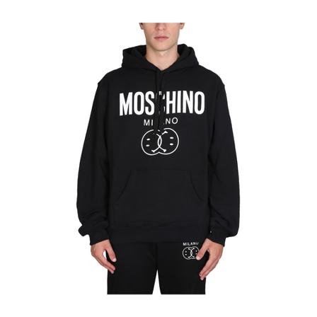 Moschino Sweatshirt w/ Logo Sort, Herre