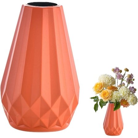 (Pink) Ubrækkelig Blomster Vase PE Plastik Blomster Vaser Holdbar Dekorativ Blomster Vase Lille Hvid Pink Vase Kreativ Flow