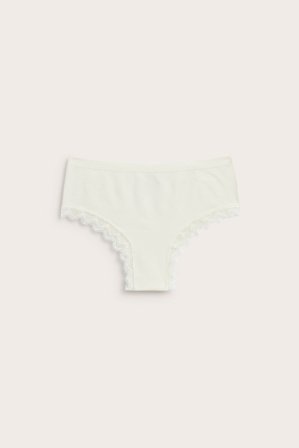 Kappahl | Majtki cheeky Offwhite S | Offwhite