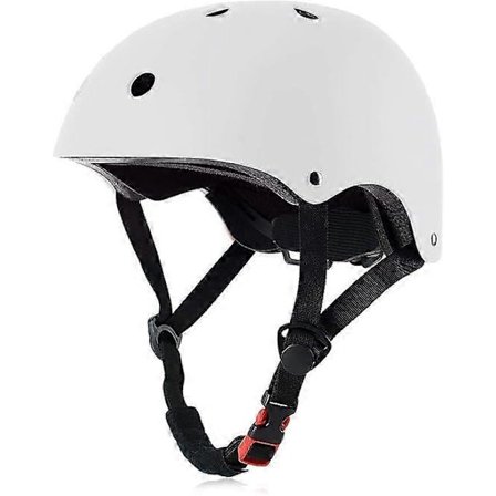 [LCS] Scooter Cykelhjälm CPSC Certifierad Lättvikt Justerbar, Mångsidig Cykeltur Scooter, 3 Storlekar vit L