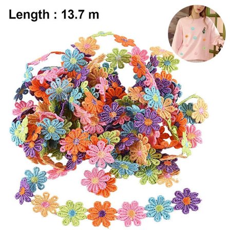 Blomsterblonde trim blondebånd for klær håndverk scrapbooking bryllup KLB