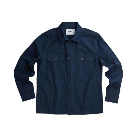 Nn07, Wilas organic cotton straight shirt Blauw, Heren, Maat:S