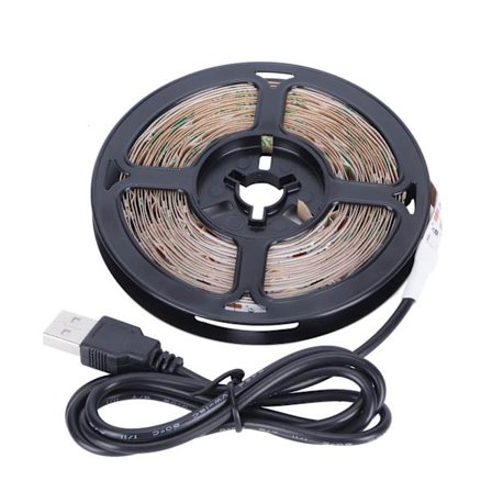 Dekorativ LED-list USB flexibel hem-TV bakgrundsbelysning dekoration rött ljus