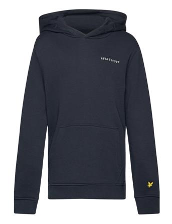 Script Embroidered Hoodie Tops Sweatshirts & Hoodies Hoodies Navy Lyle & Scott