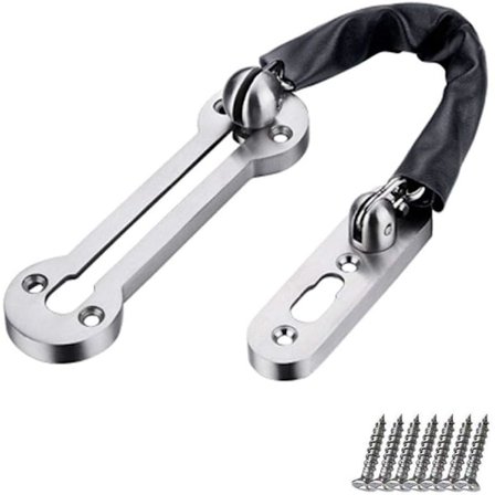 Dørkæde i rustfrit stål - Kædesikring med skruer -