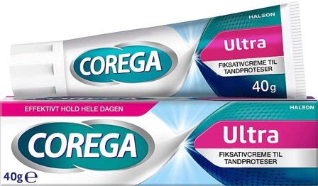 Corega Ultra Creme med mint smag 40 g, Medicin & Pleje, Mund & Tandpleje, Tandproteseprodukter