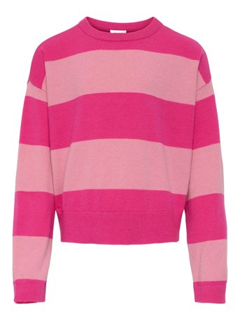 Kogtala Ls Stripe Ck Ot Knt Pink Kids Only